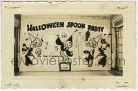1h016 HALLOWEEN SPOOK PARTY 3.5x5.25 1939 theater display for a Spook Show that started at 11:30!