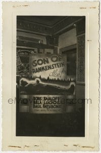 1h002 SON OF FRANKENSTEIN 3.5x5.25 photo 1939 theater display Boris Karloff laying down, all new!