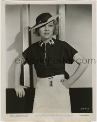 1h353 GLENDA FARRELL 8x10.25 still 1935 modeling a late summer sports outfit of jersey & corduroy!