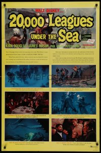 1j031 20,000 LEAGUES UNDER THE SEA style B 1sh R1963 Jules Verne classic, scenes from the movie!