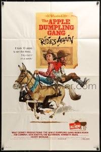 1j075 APPLE DUMPLING GANG RIDES AGAIN 1sh 1979 wacky art of Don Knotts & Tim Conway on donkey!