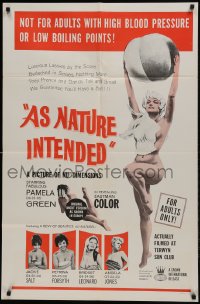1j079 AS NATURE INTENDED 1sh 1963 a picture of nu-- dimensions actually filmed at a nudist colony!