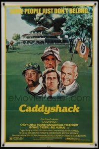 1j168 CADDYSHACK 1sh 1980 Chevy Chase, Bill Murray, Rodney Dangerfield, golf comedy classic!
