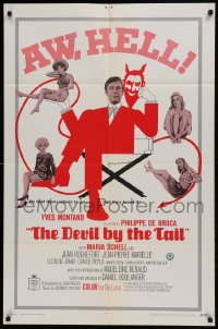 1j265 DEVIL BY THE TAIL 1sh 1969 Le Diable par la Queue, Yves Montand, Maria Schell, Aw, Hell!