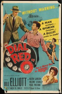 1j273 DIAL RED O 1sh 1955 a man escapes, a woman screams, a direct line to MURDER!