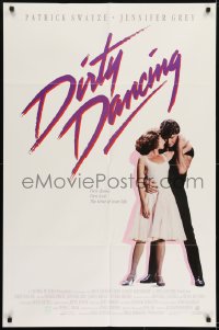 1j276 DIRTY DANCING int'l 1sh 1987 great romantic image of Patrick Swayze & Jennifer Grey dancing!