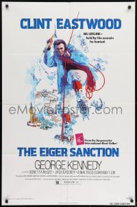 1j299 EIGER SANCTION 1sh 1975 Clint Eastwood's lifeline was held by the assassin he hunted!