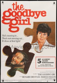 1j013 GOODBYE GIRL English 1sh 1978 puzzle pieces Richard Dreyfuss & Marsha Mason, by Neil Simon!