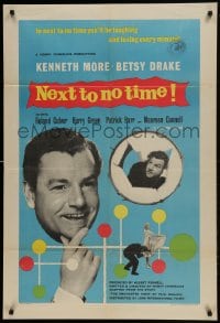 1j017 NEXT TO NO TIME English 1sh 1958 Kenneth More, you'll be laughing and loving every minute!