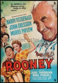 1j019 ROONEY English 1sh 1958 Barry Fitzgerald, as Irish as the Blarney and as funny as they come!