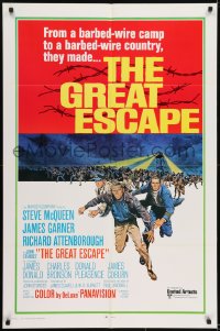 1j400 GREAT ESCAPE int'l 1sh R1970 Steve McQueen, Charles Bronson, Sturges' prison break classic!