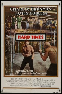 1j420 HARD TIMES style B 1sh 1975 Walter Hill directed, Charles Bronson, fighting!