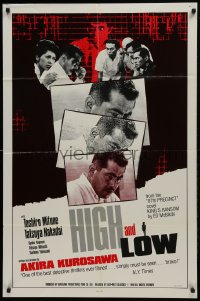 1j434 HIGH & LOW 1sh R1986 Akira Kurosawa's Tengoku to Jigoku, Toshiro Mifune, Japanese classic!