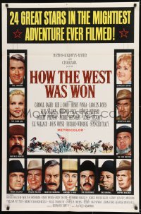 1j447 HOW THE WEST WAS WON 1sh 1964 John Ford, 24 great stars in mightiest adventure!