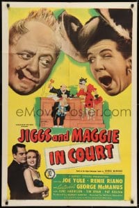 1j484 JIGGS & MAGGIE IN COURT 1sh 1948 Joe Yule & Riano + George McManus cartoon art!