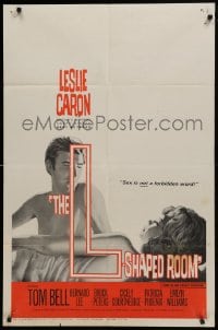 1j545 L-SHAPED ROOM 1sh 1963 sexy Leslie Caron, directed by Bryan Forbes!