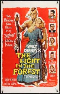 1j526 LIGHT IN THE FOREST 1sh 1958 Disney, full-length art of Native American James MacArthur!