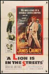 1j527 LION IS IN THE STREETS 1sh 1953 the gutter was James Cagney's throne, sexy Anne Francis!