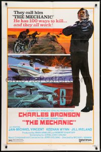 1j578 MECHANIC style B 1sh 1972 Charles Bronson has more than a hundred ways to kill!