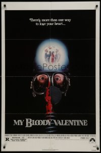 1j598 MY BLOODY VALENTINE 1sh 1981 bloody gas mask, there's more than one way to lose your heart!