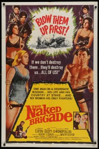 1j599 NAKED BRIGADE 1sh 1965 blow them up first, six women, his only fighters!