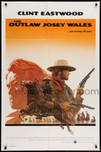 1j648 OUTLAW JOSEY WALES int'l 1sh 1976 Eastwood is an army of one, profile art by Roy Andersen!