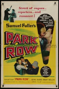 1j656 PARK ROW 1sh 1952 Sam Fuller, Mary Welch had blood in her veins, Gene Evans had ink in his!