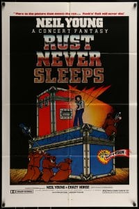 1j733 RUST NEVER SLEEPS 1sh 1979 Neil Young, rock and roll art by Weisman & Evans, Rust-O-Vision!