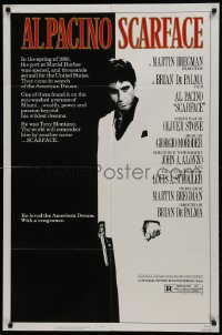 1j750 SCARFACE 1sh 1983 Al Pacino as Tony Montana, Brian De Palma, Oliver Stone!