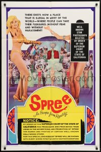 1j813 SPREE style C 1sh 1967 sexy dancers Jayne Mansfield & Juliet Prowse in Las Vegas!