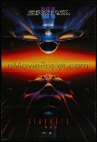 1j825 STAR TREK VI int'l teaser 1sh 1991 William Shatner, Leonard Nimoy, Stardate 12-13-91!