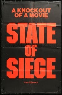 1j829 STATE OF SIEGE teaser 1sh 1973 directed by Costa-Gavras, Yves Montand, different dayglo!
