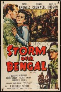 1j836 STORM OVER BENGAL 1sh R1951 Patric Knowles, Richard Cromwell, pretty Rochelle Hudson!