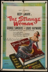 1j840 STRANGE WOMAN 1sh 1946 directed by Edgar Ulmer, art of Hedy Lamarr, Ben Ames Williams!