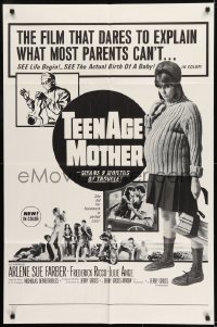 1j886 TEENAGE MOTHER 1sh 1966 way more than nine months of trouble, camp classic!