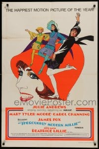 1j898 THOROUGHLY MODERN MILLIE 1sh 1967 Bob Peak art of singing & dancing Julie Andrews!