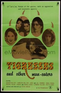 1j900 TIGRESSES & OTHER MAN-EATERS 25x38 1sh 1979 sexy Vanessa Del Rio, Samantha Fox, Rikki O'Neal!