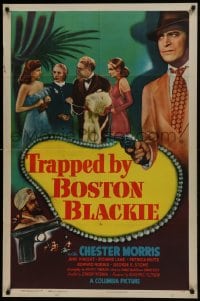 1j914 TRAPPED BY BOSTON BLACKIE 1sh 1948 three women want detective Chester Morris arrested!