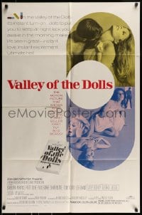 1j933 VALLEY OF THE DOLLS 1sh 1967 sexy Sharon Tate, from Jacqueline Susann's erotic novel!