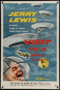 1j947 VISIT TO A SMALL PLANET 1sh 1960 wacky alien Jerry Lewis saucers down to Earth from space!