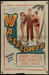 1j953 WALLFLOWER 1sh 1948 Robert Hutton, Joyce Reynolds & Janis Paige, from the Broadway play!