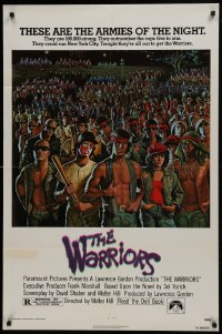 1j955 WARRIORS 1sh 1979 Walter Hill, Jarvis artwork of the armies of the night!