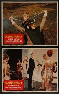 1k823 CASINO ROYALE 2 LCs 1967 all-star James Bond sexy psychedelic spy spoof, David Niven!
