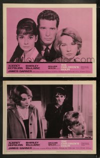 1k832 CHILDREN'S HOUR 2 LCs 1962 Audrey Hepburn, James Garner, Shirley MacLaine!