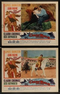 1k834 CIRCUS WORLD 2 LCs 1965 big John Wayne, Claudia Cardinale, great images!