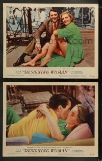 1k855 DESIGNING WOMAN 2 LCs 1957 Minnelli, romantic images of Gregory Peck & Lauren Bacall!