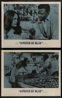 1k945 PATCH OF BLUE 2 LCs 1966 Sidney Poitier & Elizabeth Hartman are captive in their own world!