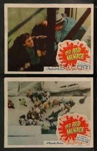 1k949 RED MENACE 2 LCs 1949 Red Scare, bad Commies, filmed behind locked studio doors!