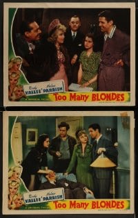 1k986 TOO MANY BLONDES 2 LCs 1941 pretty Helen Parrish, Rudy Vallee & Jerome Cowan!