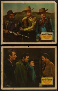 1k992 WESTERN UNION 2 LCs 1941 Robert Young & Randolph Scott with Virginia Gillmore, Fritz Lang!